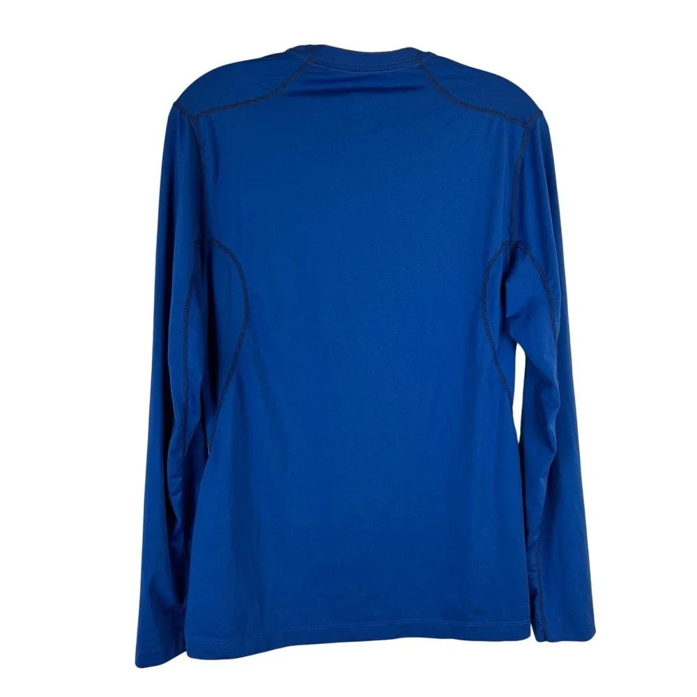 Nike Pro Men Long Sleeve Shirt Size‎ Small Fitted Blue Base Layer Active 269610